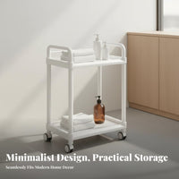 360° Rotating Wheels Beauty Salon Cart Tiered Storage 3-Tier Beauty Trolley Space-Saving Spa Instrument Trolley Versatile Use for Beauticians, Estheticians Artists, Medical Center, Barbershop, Home