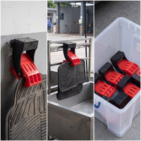 Spring-Loaded Floor Mat Cleaning Clamp Montierbar Car Mat Washing Clamp Stabil Autowasch-Mattenklemme Kompakt for Garage