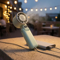 Portable Handheld Fan Adjustable Joint Ice Cooling Fan Slim Compact
