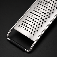 Stainless Steel Grater, Daikon Grater, Cheese Grater, Condiment Grater, Bow-shaped, Wooden Handle, for Home Cooking