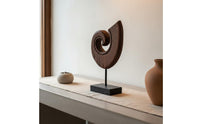 Tranquil Ornament Handmade Abstract Wood Sculpture Retro Style House Decoration for Lobby Area