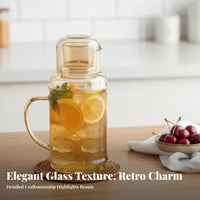 Retro Design Vintage Design Beverage Pitcher Heat Resistant Vintage Design Water Decanter Large Capacity for Homeowners, Home, Bedroom