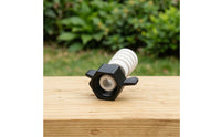 Pump Outlet Connector Hand-Tightened Elbow Adapter with Wing Tabs Hose Barb Adapter Hexagonal for DIYers, Plumbing Repair