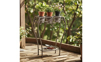 Metal Plant Stand Antique 3 Layer Plant Stand Elegant Metal Planter Holder for Homeowners
