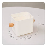 Matte Desktop Storage Box with Divider Small Storage Box with Compartments Space-Saving for Bedside Table