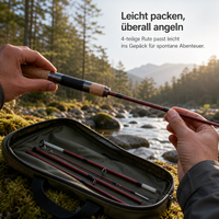 Portable Ultralight Spinning/Casting Rod for Travel and Stream Fishing