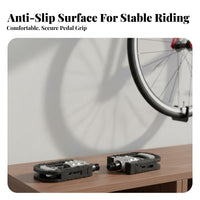2 Pieces Folding Bike Pedal Anti-Skid Surface 14mm Spindle Pedals Folding Bike Pedals Non-Slip Foldable Cycle Pedal