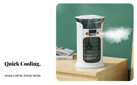 Cools & Humidifies Portable Air Cooler Quiet Operation Desktop Misting Fan Low Noise for Bedroom, Office, Dorm Room