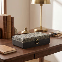 Wooden Jewelry Box with Loop Pull Wood-Grain Wooden Jewelry Box Vintage for Dresser, Vanity, Wardrobe