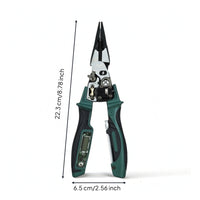 Long-Nose Electrical Pliers with Voltage Tester Multifunctional Wire Stripper with Voltage Tester Versatile Electrician Pliers Heavy-Duty for Home Maintenance
