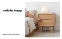 Nordic Aesthetic Bedside Drawer Unit Compact Design Nightstand Easy Assembly Bedroom Furniture Dust-Proof Drawers for Apartment Dwellers, Homeowners, Students, Dorm Room, Entryway, Home from the Edgeice
