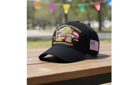 100% Cotton USA 250th Anniversary Cap Breathable Mesh Back 1776-2026 Commemorative Hat Adjustable Fit American Flag Eagle Cap Lightweight for Patriots, History Buffs, Collectors, National Holidays, Parades, Political Events