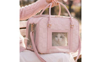 Pet Carrier Bag Quilted Soft-Sided Pet Carrier Breathable Cat Travel Bag for Small Dogs, Young Dogs
