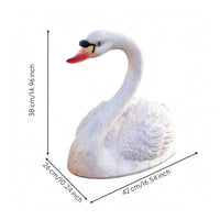 Buoyant Swan Sculpture Curved Neck Buoyant Swan Ornament Weather Resistant Outdoor Decor for Pool, Garden