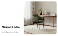 Italian Inspired Design Curved support rotate Chair Light Luxury Aesthetic Upholstered rotate Barrel supportchair Multi-Purpose Lounge Seat Wrap-Around supportrest for Office Workers, Homeowners, Adults, Dining Room, Reception Area, Bedroom, study niche