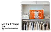 Foldable Framed textile Storage container Space Saving foldable Framed Box Sturdy Frame Stackable for Students, Homeowners, Closet, Bedroom, Under Bed, Dorm Room