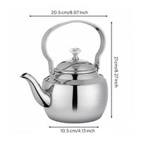 Decorative Knob Stainless Steel Tea Kettle Flat Base Tea Kettle Polished Cookware Easy to Clean