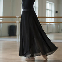 Long Sheer Ballet Skirt Comfortable for Rehearsal
