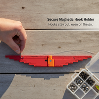 Multifunctional Folding Fishing Line Ruler Board with Knot Tyer and Hook Distance Measurer