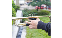 Leather Trumpet Hand Protector Protects Finish Instrument Valve Guard Sweat Protection Musical Instrument Accessory for Students, Instrumentalists
