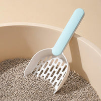 Cat Litter Sifter and Sand Sifter with Scooper Stand, Litter Scooper Sifter Sieve for Cats and Kittens, Angled Shape for Used Litter Trays