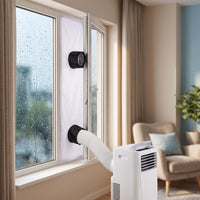 Window Sealing Curtain Double Protection Window Seal with Drawstring Air Exchange Barrier Portable for Apartment