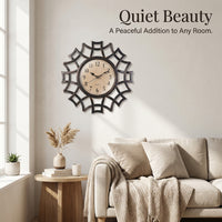 Silent Non-Ticking Battery Operated Wall Clock, Retro Decorative Wall Clock, Living Room Bedroom, Round Shape PVC Dial