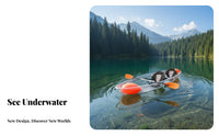 Transparent Kayak Underwater Viewing 2 Person Transparent Boat Impact Resistant Transparent Kayak for Couples, Photographers, Sightseeing, Photography