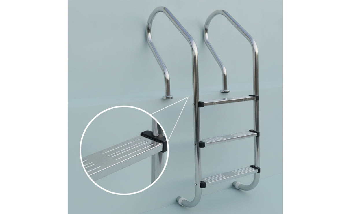 Pool Entry Ladder Stainless Steel Swimming Pool Ladder Anti-Slip for Villa, Hotel
