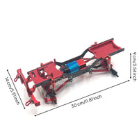 Metal RC Car Upgrade Chassis Steel Gears RC Car Upgrade Chassis Includes 370 Motor Toy Vehicle Part for Model Builders, Rough Terrain