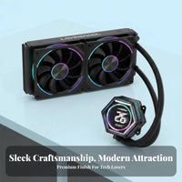 Efficient Heat Dissipation Hexagonal Processor Water Cooler High Performance AIO Processor Liquid Cooler Pure Copper Base for Overclockers