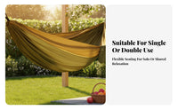Outdoor Hammock, Parachute Fabric, Camping, Quick Setup, Multi-Color, Dormitory Use