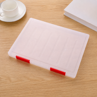 A4 Filing Box, Document Organiser Storage Box, Clear Synthetic Material for Office Workers & Students