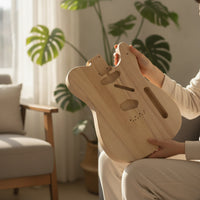 Traditional Design Style Electric Guitar Body with Screw Attached Neck on Poplar Guitar Body Customizable Instrument Part for Luthier, Hobbyists