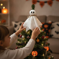 Lightweight Halloween Ghost Tree Topper Spooky Ghost Tree Topper Cute Decoration Sturdy