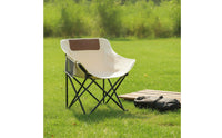 Foldable Moon Chair with Side Pocket Portable Camping Moon Chair Long-Lasting Furniture Sturdy for Fishing