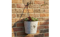 Bird Print Hanging Planter Easy to Hang Rustic Hanging Flower Pot Sturdy Garden Decor for Courtyard