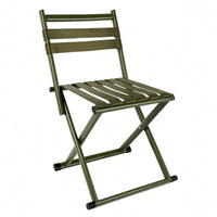 Cylindrical Legs Foldable Backrest Stool Compact Woven Strap Stool