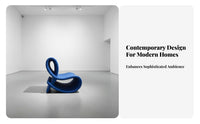 Hollow Backrest Sculptural Loop Chair archedd Shape Single Sofa Modern Design Living Room Furniture distinctive contour for Interior Designers, Homeowners, Book Lovers, Showroom, Reception Area, Art Gallery, perusing reading corner