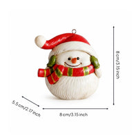 Snowman Ornament with Hanging Loop Festive Snowman Ornament Miniature for Collectors