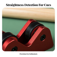 2 Pieces Long-Lasting Two-Wheel-Wheel Build Pool Cue Straightness Tester High Precision Bearing Billiard Cue Straightness Checker Effortless