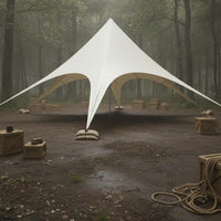 Long-Lasting 900D Material Multipoint Star Tent Large Capacity Outdoor Shelter Waterproof Event Canopy Water Resistant for Campground Owners, Businesses, Campsites, Camping, Resorts, Tourist Attractions