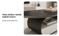 2 Pieces Minimalist aesthetic Round Nesting Tables Modern Look Coffee Table Set Two-Tsingle Color Household Furniture Space-Saving for Apartment Dwellers, Interior Design aficionados, Homeowners, Living Room, Small Spaces, Lounge Area