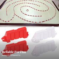 120 Pieces Road Barrier Interlocking Road Barrier Realistic Detail Layout Accessory for Remote-Control Car Tracks