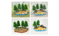 Miniature Scene Material Kit Assorted Diorama Tree Set Mixed Miniature Tree Set for Tabletop Displays