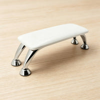 Microfiber Leather Pedicure Hand Rest Cushion Non-Slip Manicure Hand Rest Stainless Steel Legs Beauty Tool Padded Top