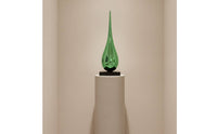 Teardrop Sculpture Modern Sculpture with Marble Base Sleek Abstract Statue for Entryway