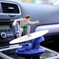 Fun Gift Inertia Swing Surfer Toy Stress Relief Swaying Surfer Car Ornament Surfing Man Dashboard Figure for Office Desk