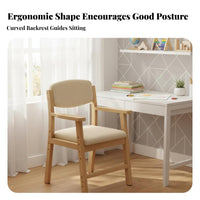 Height Adjustable Student Desk Chair Ergonomic Design Writing Seat Padded backrestrest children's Furniture Armless for Students, Kids 6-12, Parents, studying, Study Room, Home, Bedroom