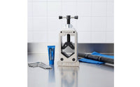 Aluminum Alloy Two-Wheeler Tube Cutting Clamp Stainless Steel Steerer Tube Clamp Textured Base Fork Steerer Cutter Cross Handle